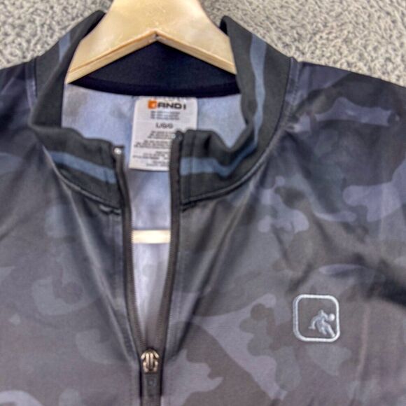 AND1 Camo Jacket Mens Large Black Camouflage Outdoor Athletic Basketball Gym Run - Picture 2 of 13